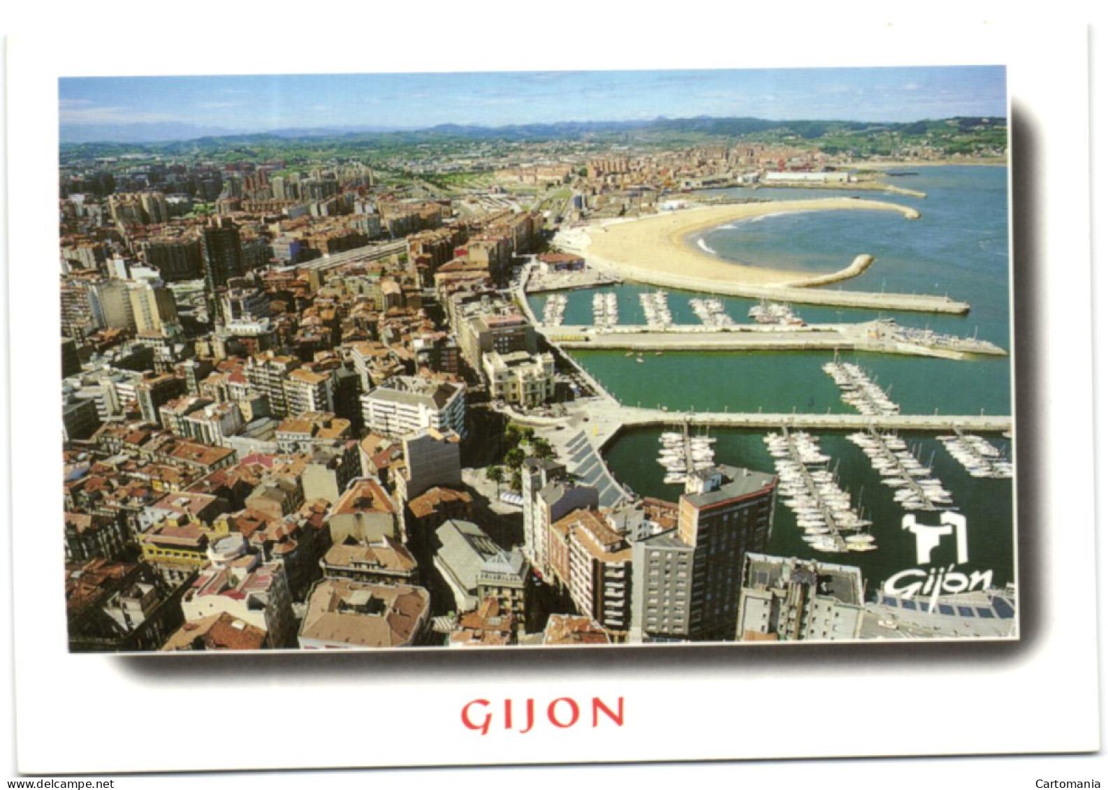 Gijon - Puerto Deportivo Y Playa De Poniente - Vista Aérea - Asturias (Oviedo)