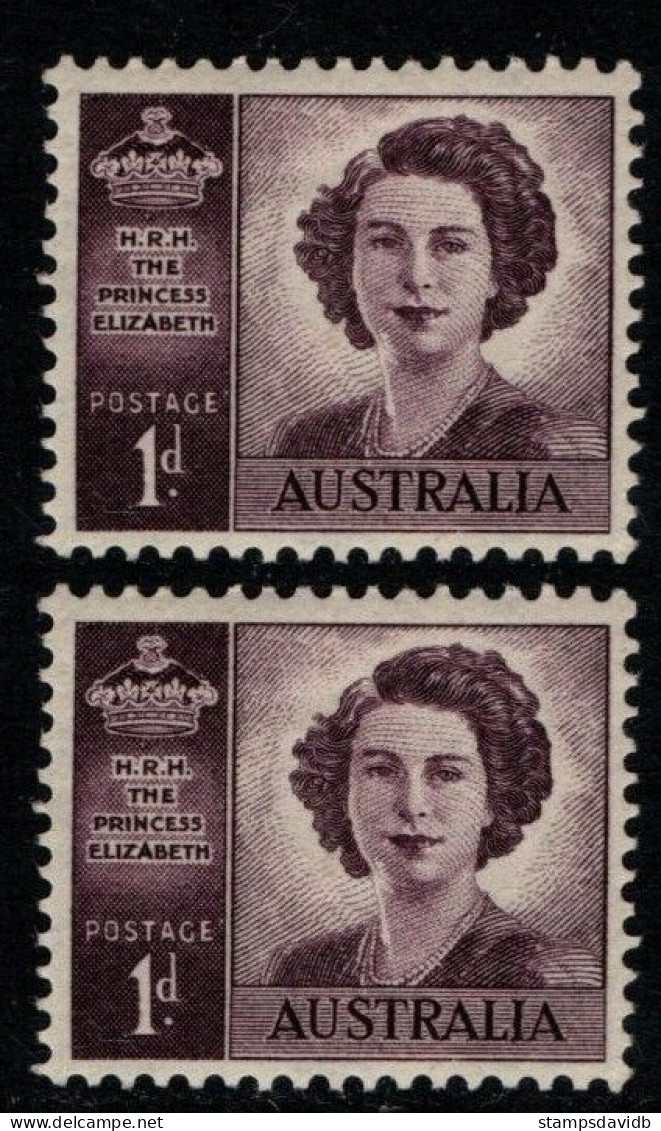 1947 Australia 182-183 Wedding Of Princess Elizabeth - Ongebruikt