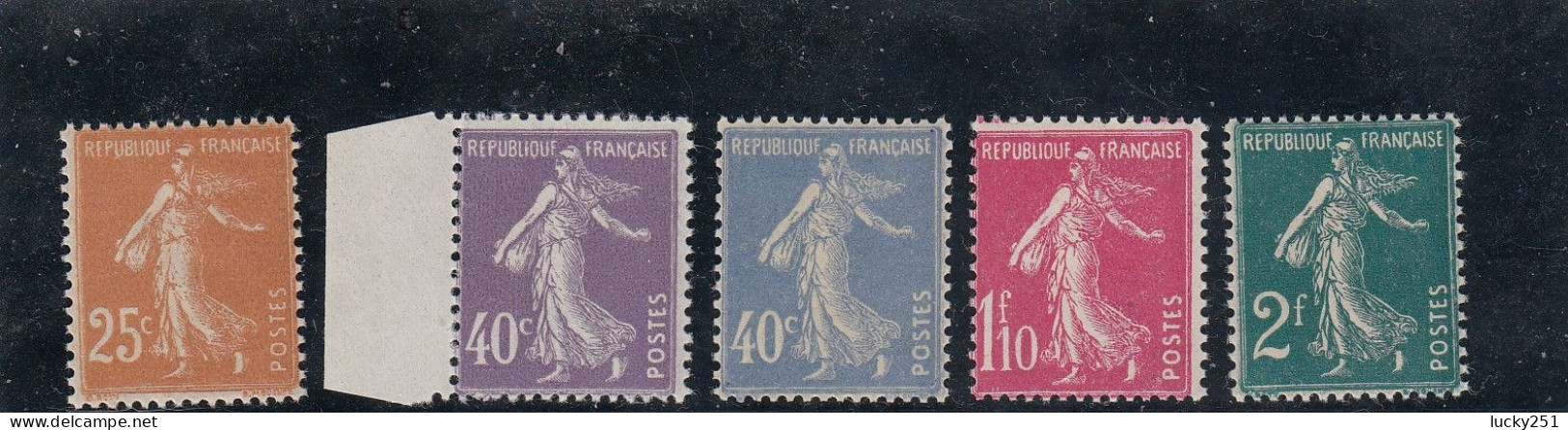 France - Année 1927/31 - Neuf** - N°YT 235/39** - Semeuse Camée - Neufs