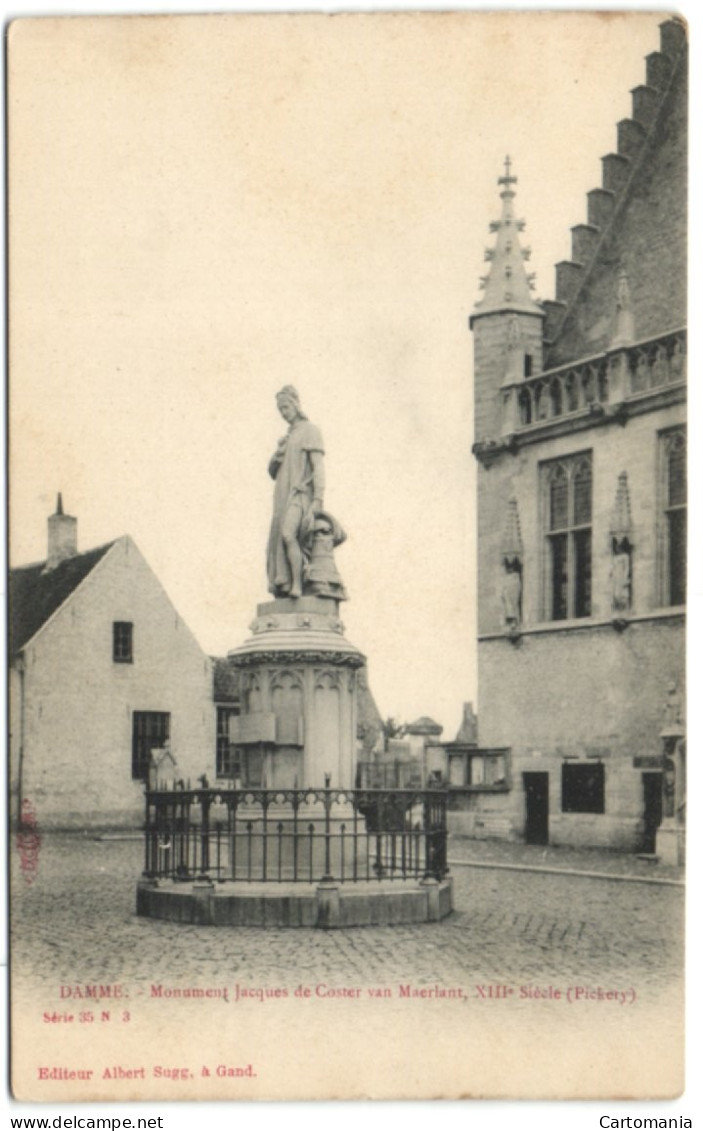 Damme - Monument Jacques De Coster Van Maerlant - Damme