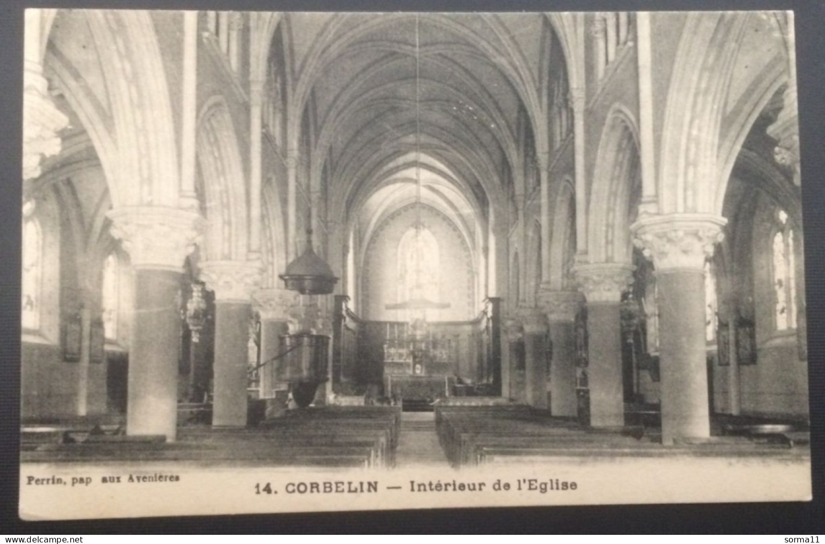 CPA CORBELIN 38 Intérieur De L'Eglise - Corbelin