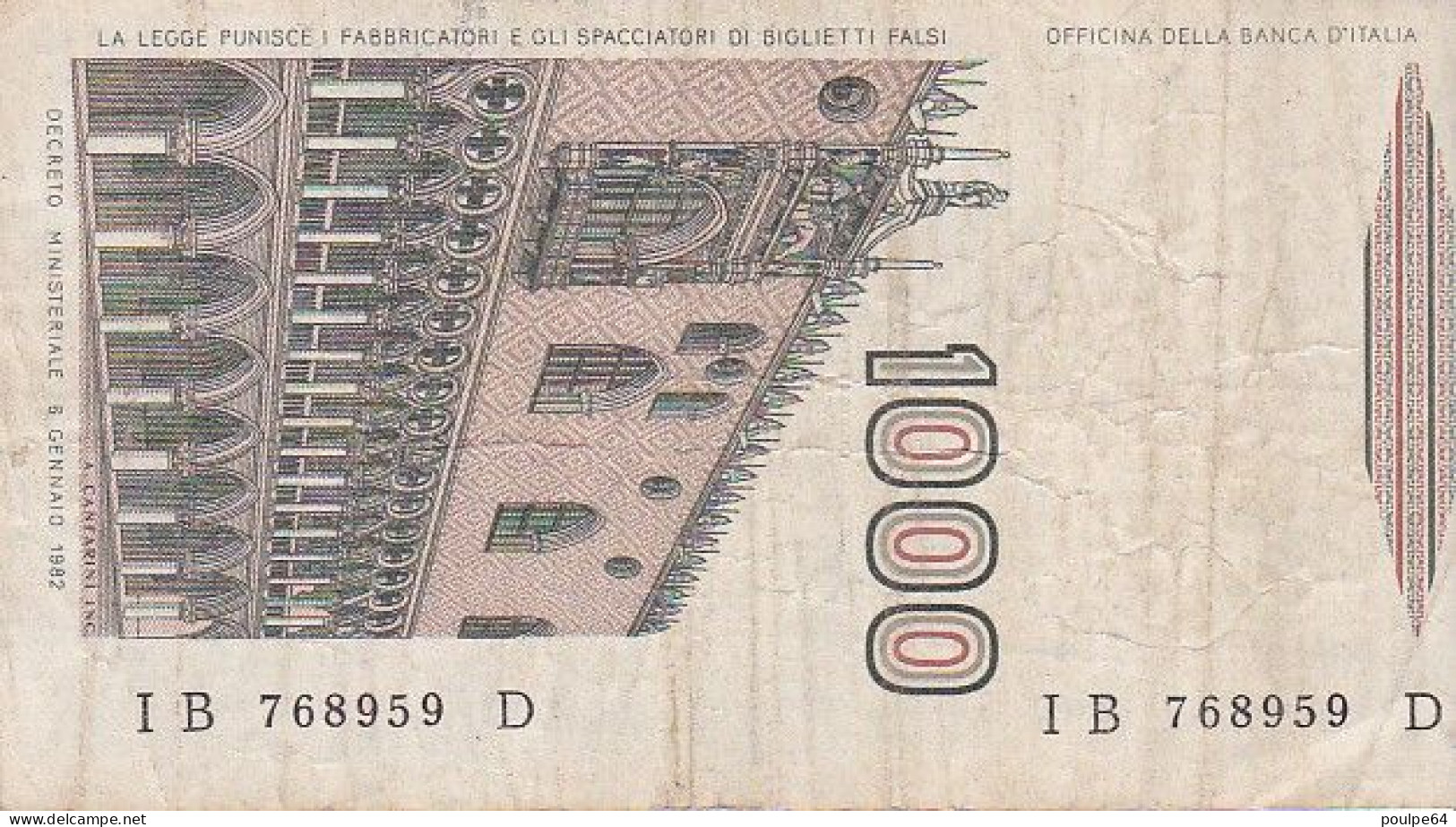 1000 Lire - Italie 1982 - 1000 Lire