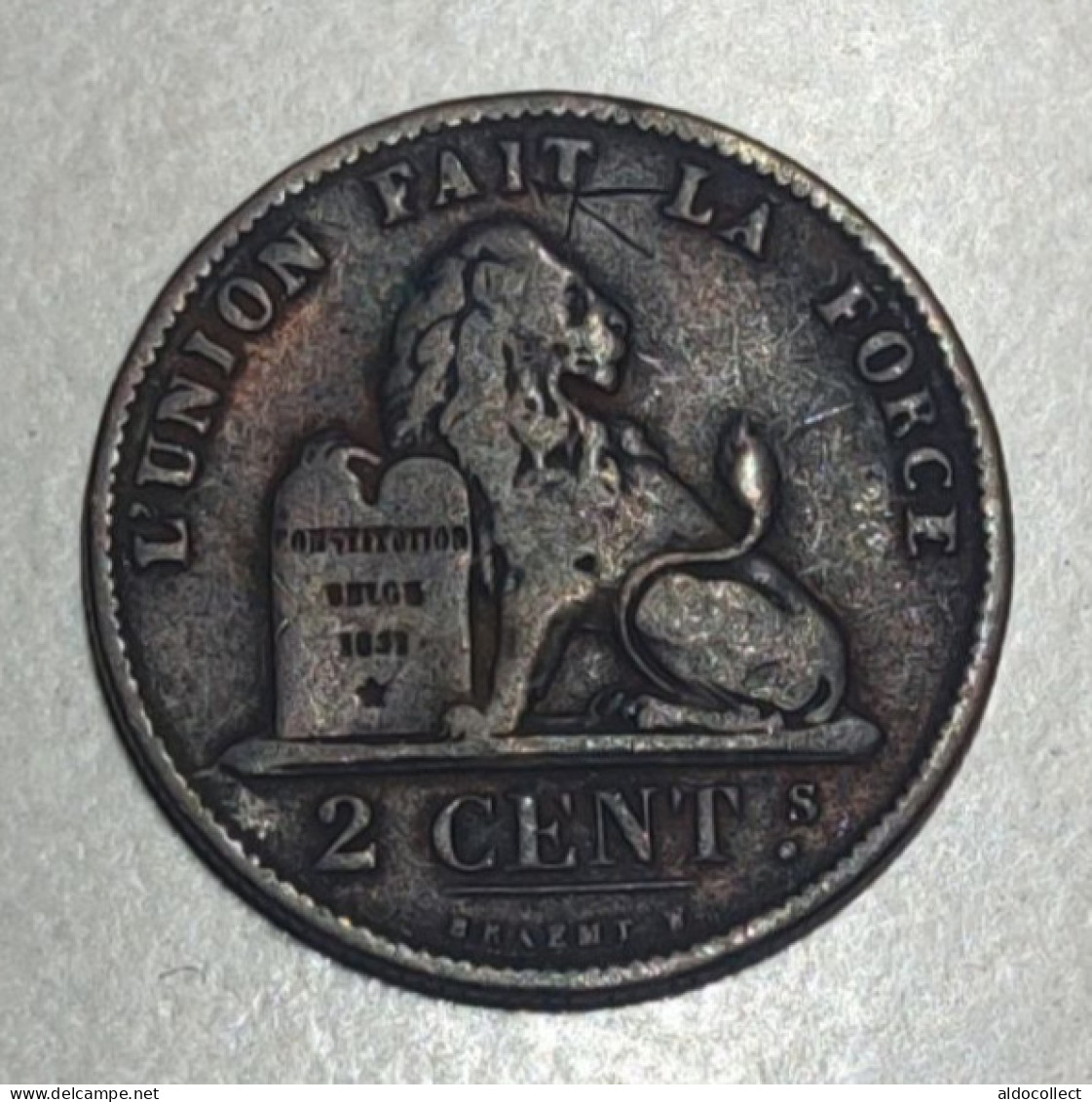 Belgio Belgium 2 Cents 1876 - 2 Cent