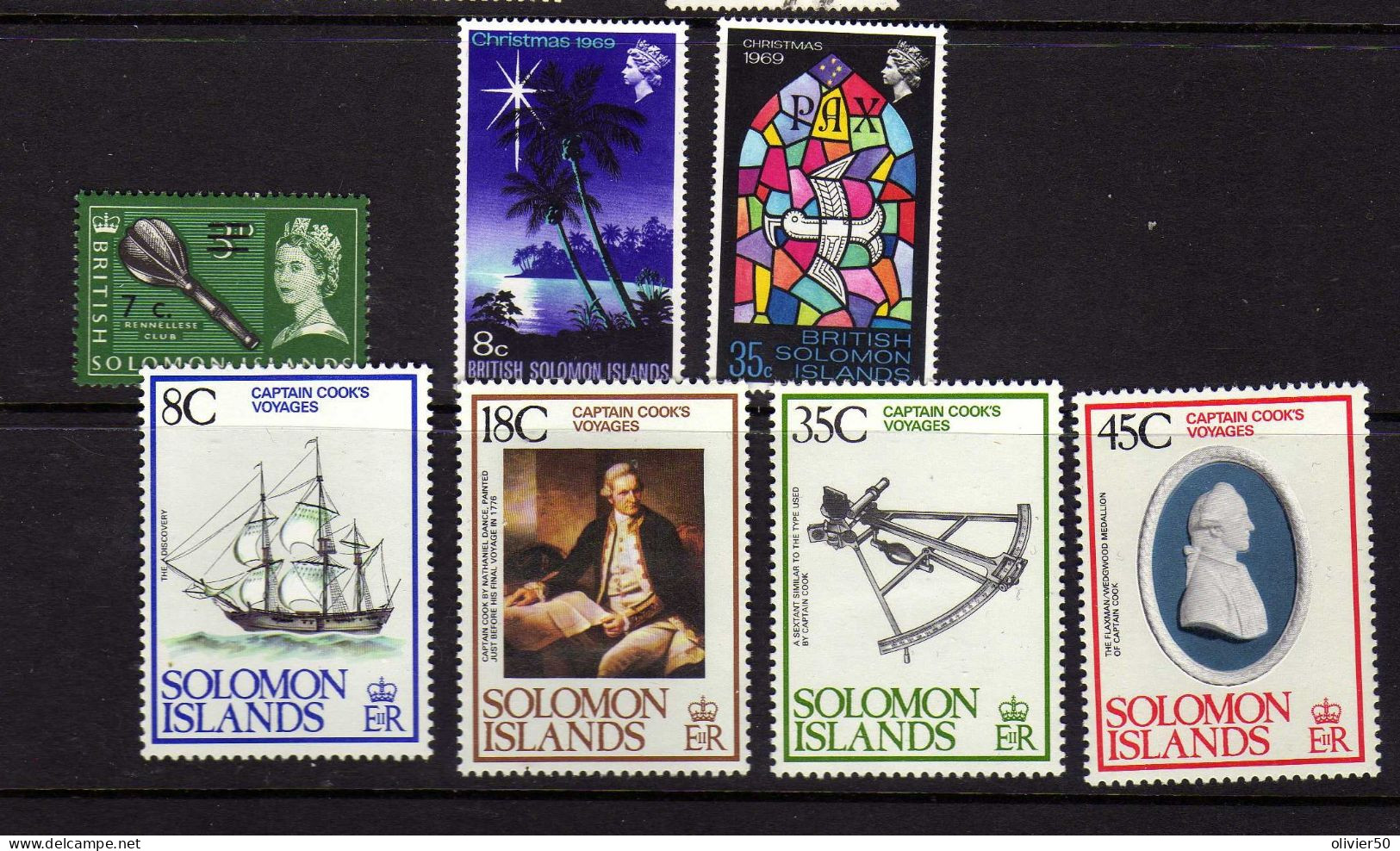 Iles Salomon - (1960-80)  -  Capitaine Cook - Noel - Neufs*+ - MNH - Salomonen (...-1978)