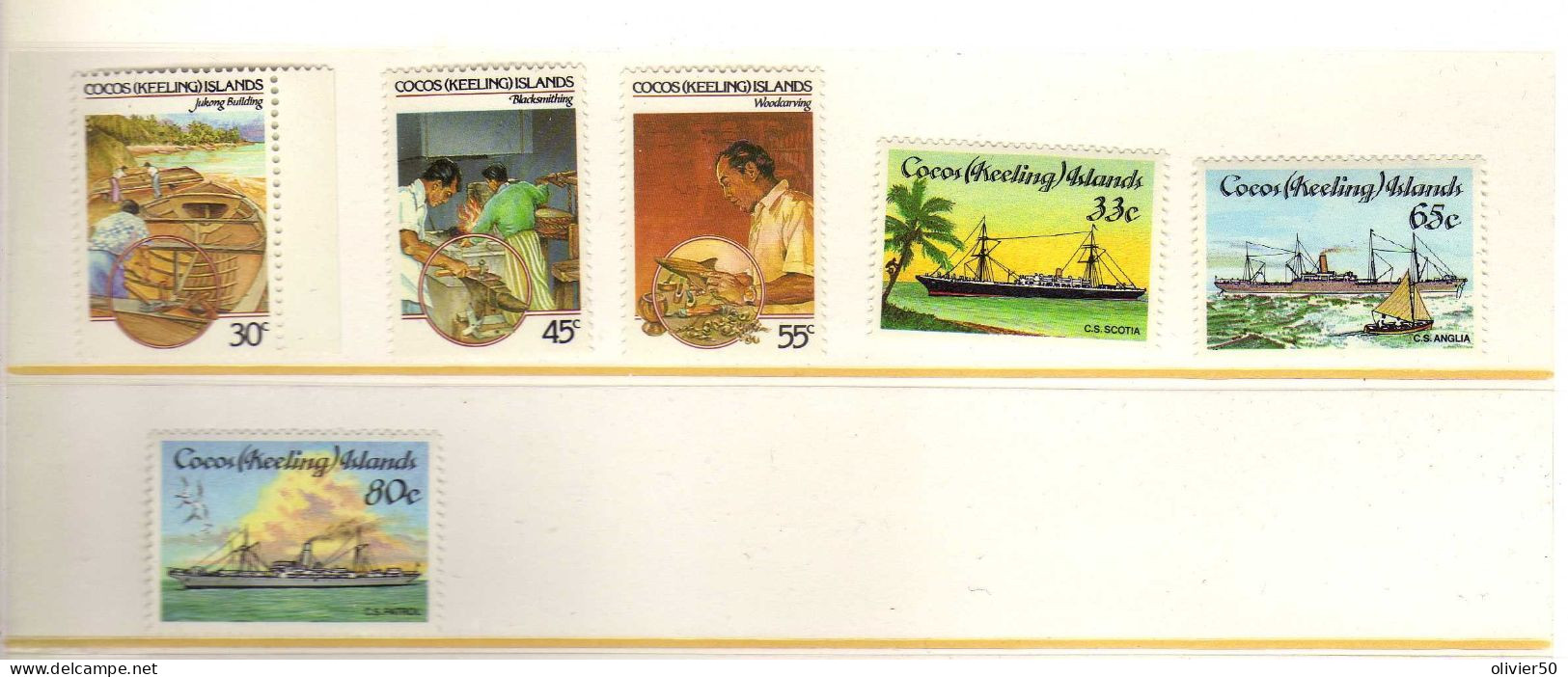 Iles Coco - Keeling - Artisanat - Navires  -  Neufs** - MNH - Cocos (Keeling) Islands