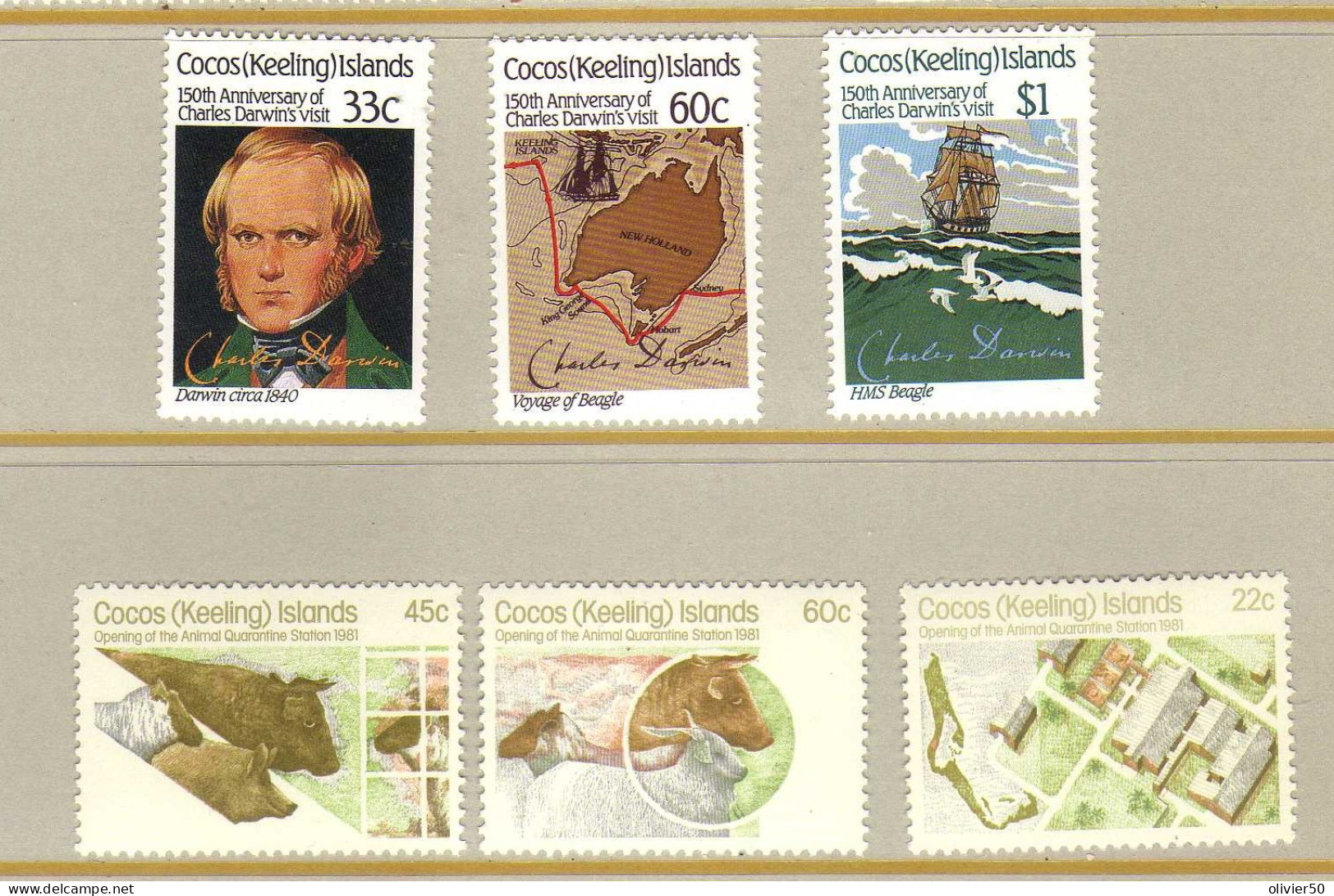 Iles Coco - Keeling -  Charles Darwin - Animal Quarantine   Neufs** - MNH - Cocos (Keeling) Islands