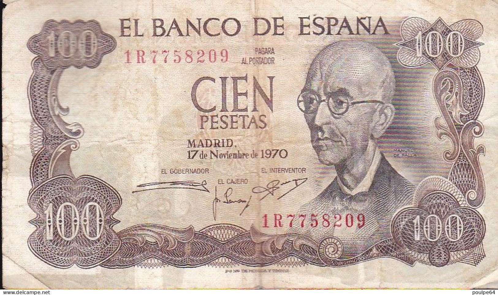 100 Pesetas - Espagne 1970 - 100 Pesetas