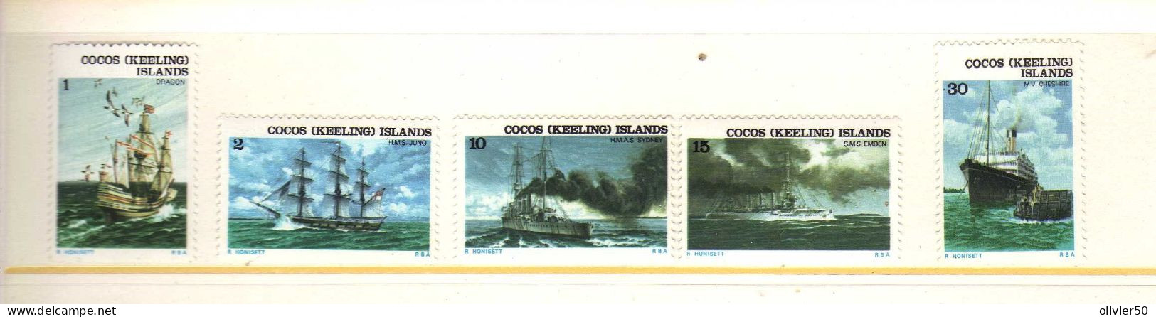 Iles Coco - Keeling -1976   - Bateaux -  Neufs** - MNH - Cocos (Keeling) Islands