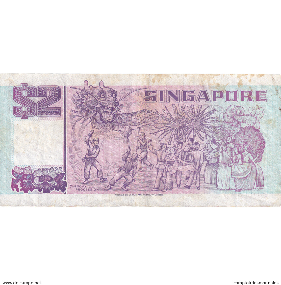 Billet, Singapour, 2 Dollars, 1990, KM:27, TTB - Singapour