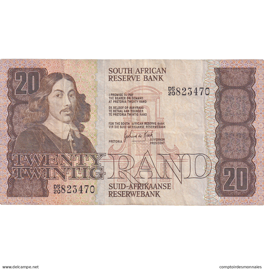 Billet, Afrique Du Sud, 20 Rand, ND (1982-85), KM:121c, TTB - Suráfrica