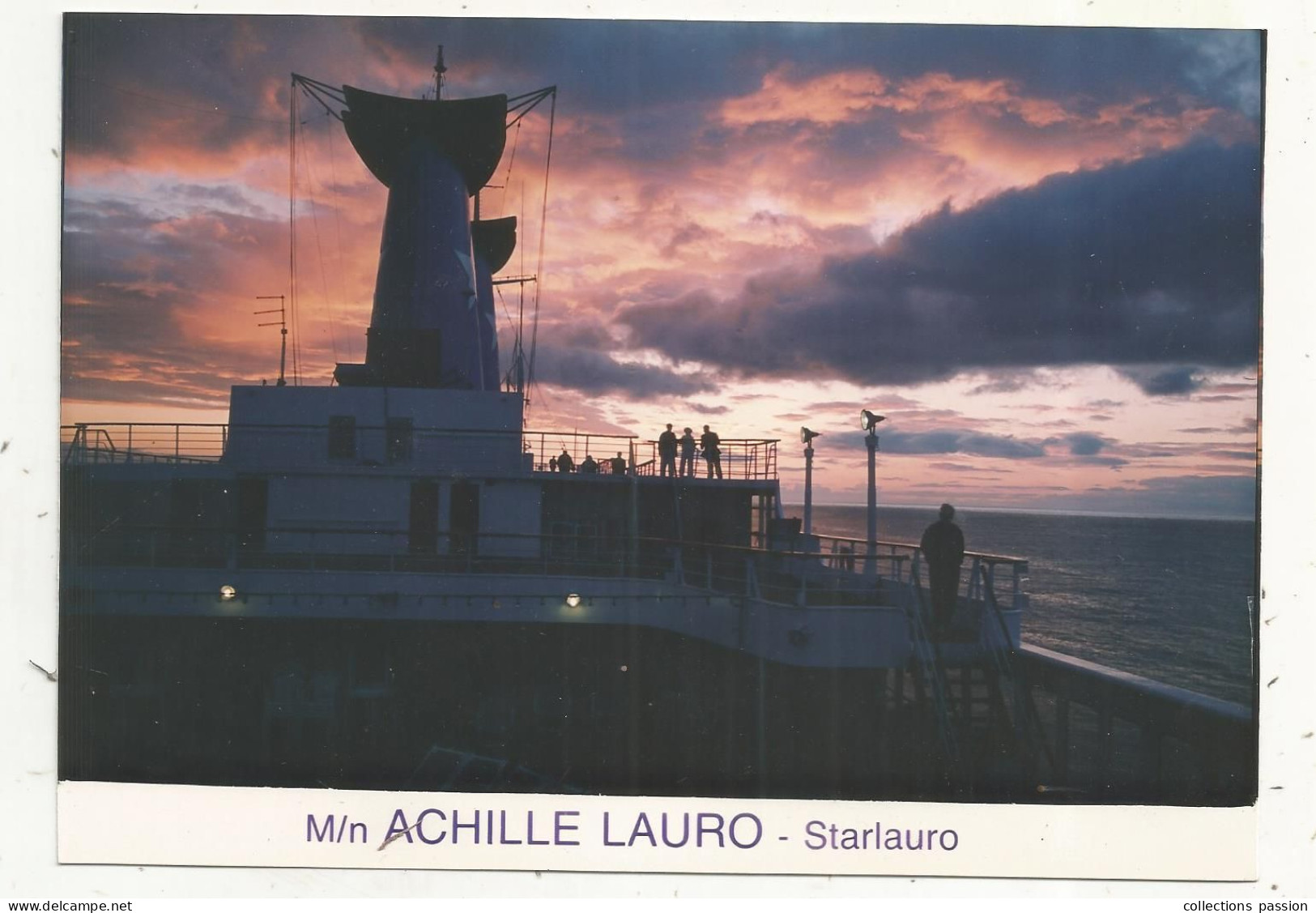 Photographie, 180 X 125 Mm, Bateaux, M/n ACHILLE LAURO - Starlauro, Navire De Croisière, Frais Fr 1.75 E - Barcos