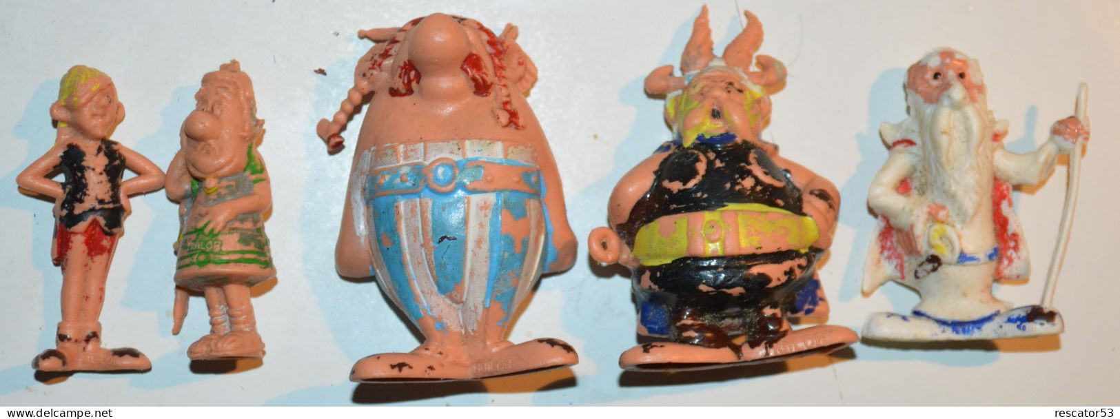 Lot De 5 Figurines Astérix Et Obélix Huilor 1967 - Astérix & Obélix