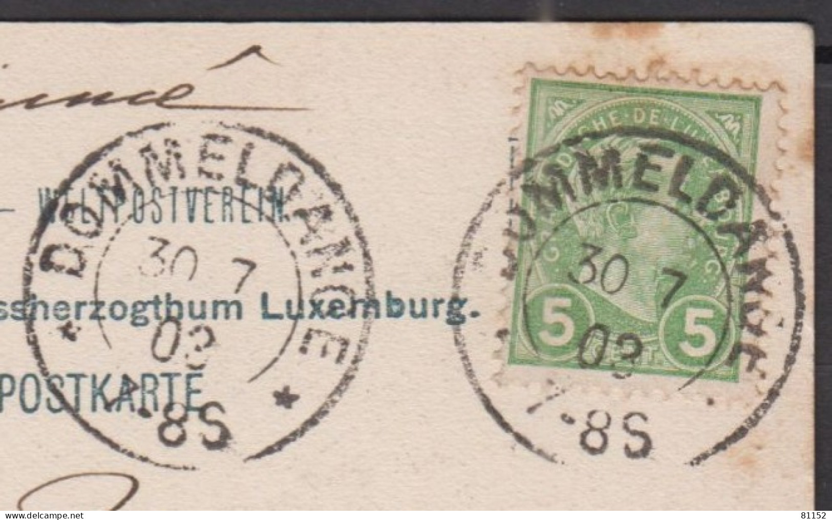 CPA  De LUXEMBOURG   Pont Du Stièrchen  Le 30 7 1903 Postée à DOMMELDANGE Avec  Adolphe 1er  5c Vert Y.T.72 Pour ST-CYR - 1895 Adolfo De Perfíl