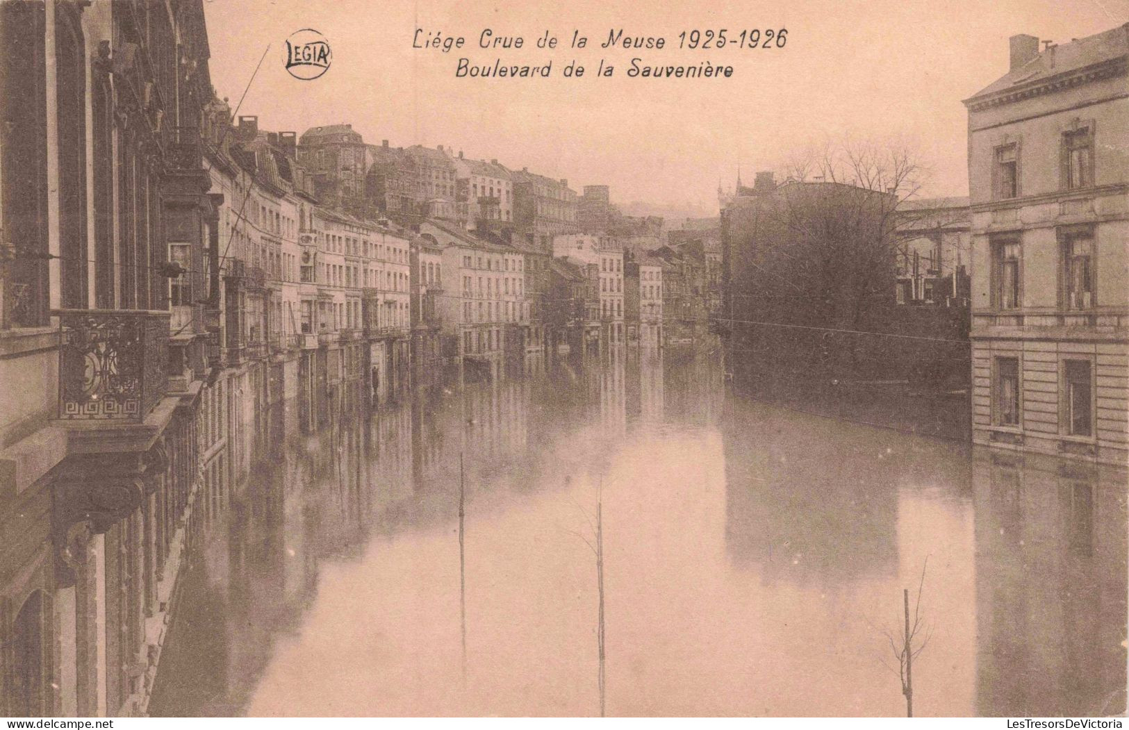 BELGIQUE - Liège - Crue De La Meuse 1925 - 1926 - Boulevard De La Sauvenière - Carte Postale Ancienne - Liege