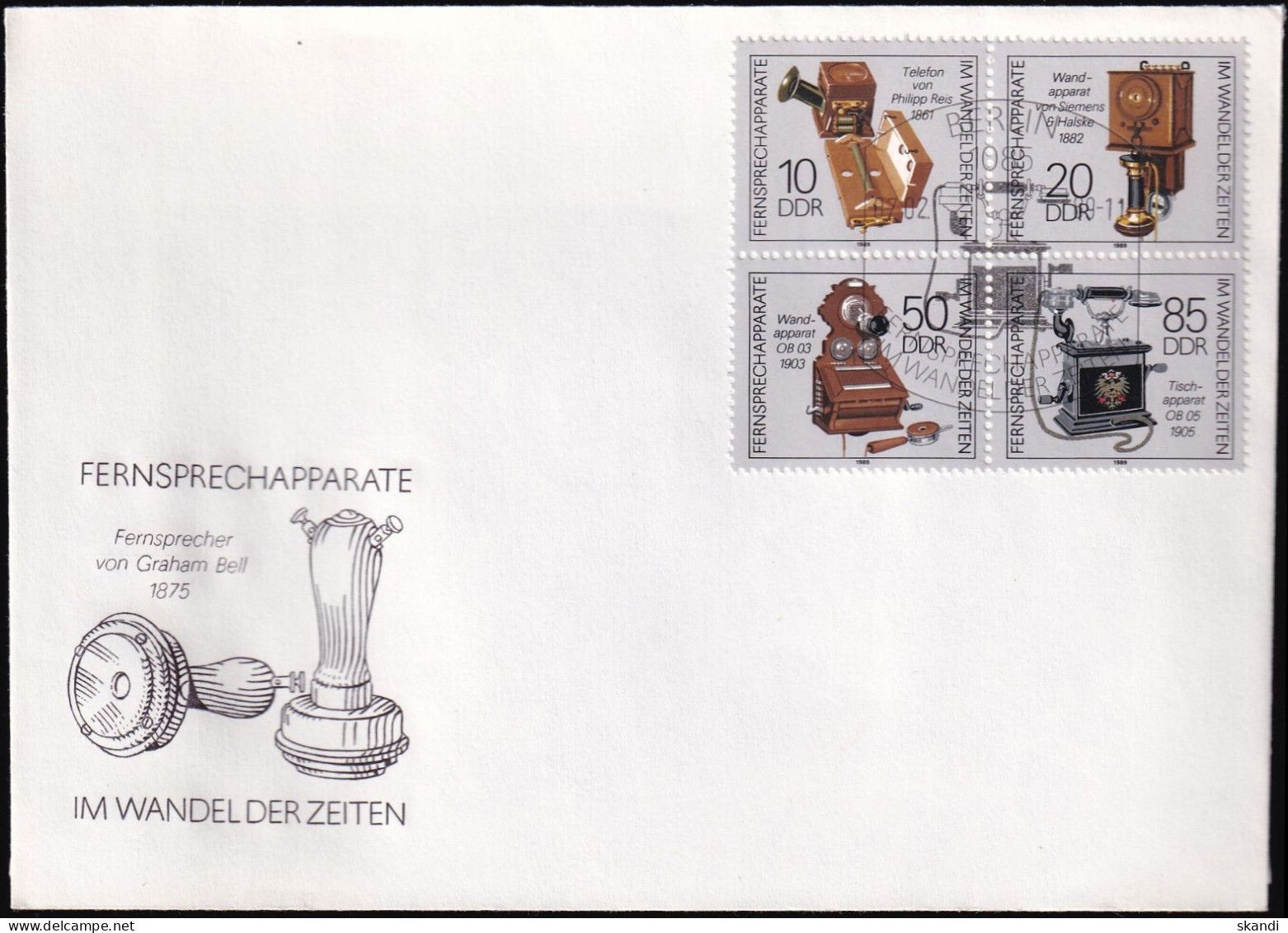 DDR 1989 Mi-Nr. 3226/29 FDC - 1981-1990