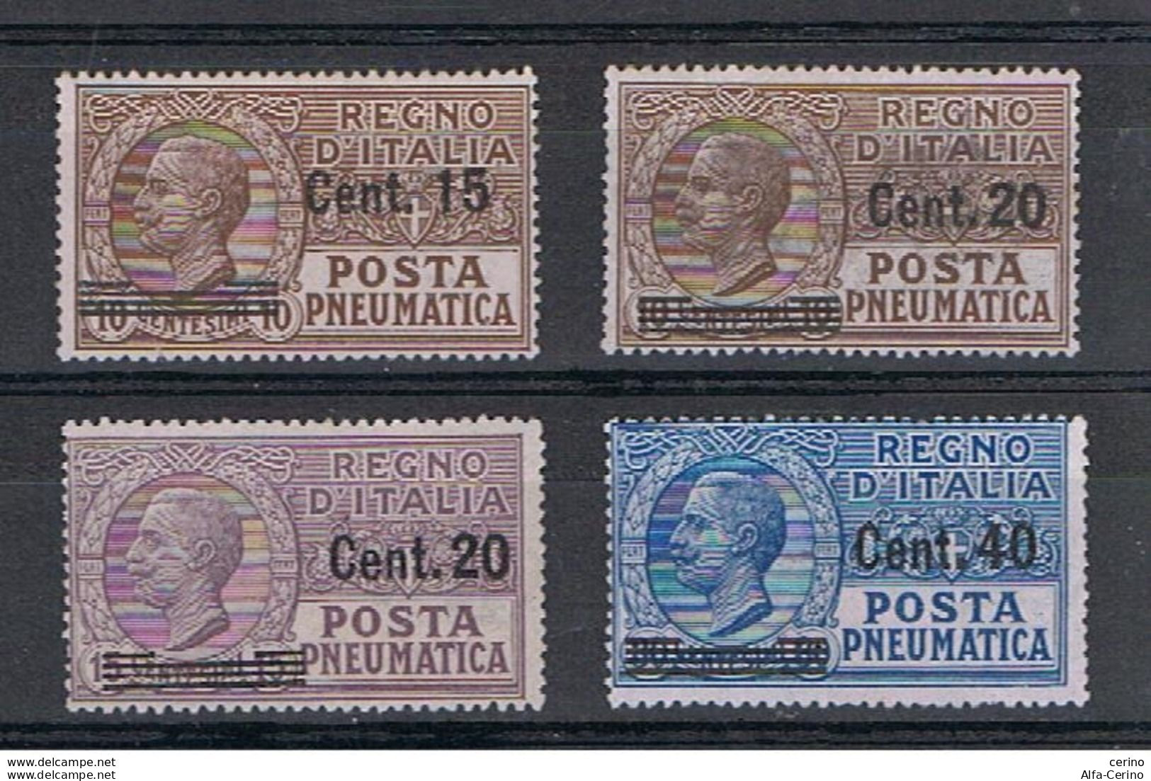 REGNO:  1924/25  POSTA  PNEUMATICA  SOPRAST. -  S. CPL. 4  VAL. N. -  SASS. 4/7 - Rohrpost