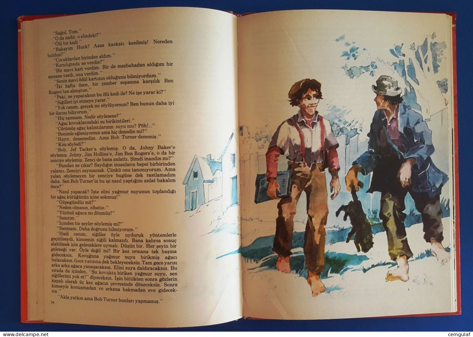 Illustrated World Classics -Turkish Edition "TOM SOWYER " Illustrated By: GÜREL YONTAN -1983 - Junior