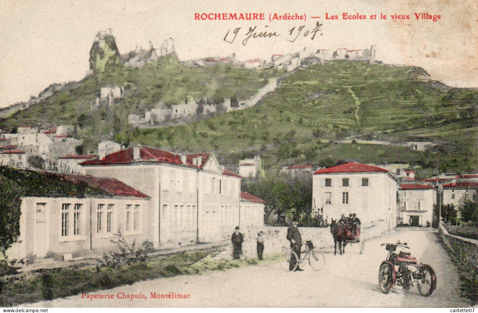 07 Ardèche Très Jolie Plan Les Ecoles Et Le Vieux Village ROCHEMAURE - Rochemaure