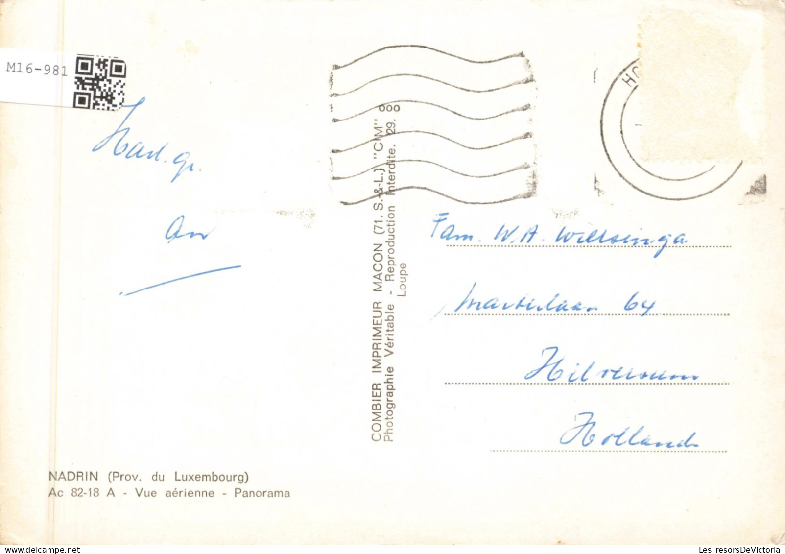 BELGIQUE - Nadrin - Vue Aérienne - Panorama - Colorisé - Carte Postale Ancienne - Houffalize