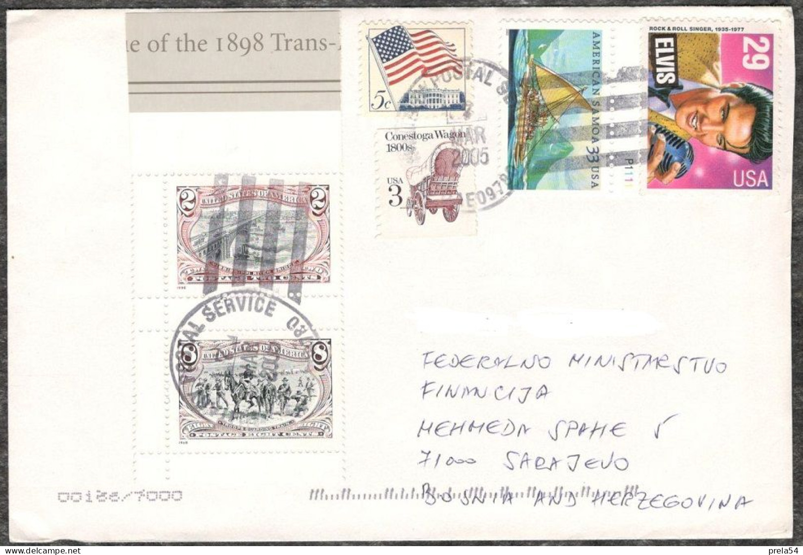 USA -military Postal Service Cover Sent From Bosnia 2005 - 2001-10