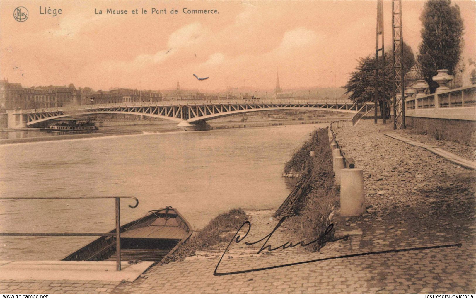 BELGIQUE - Liège - La Meuse Et Le Pont De Commerce - Carte Postale Ancienne - Liege