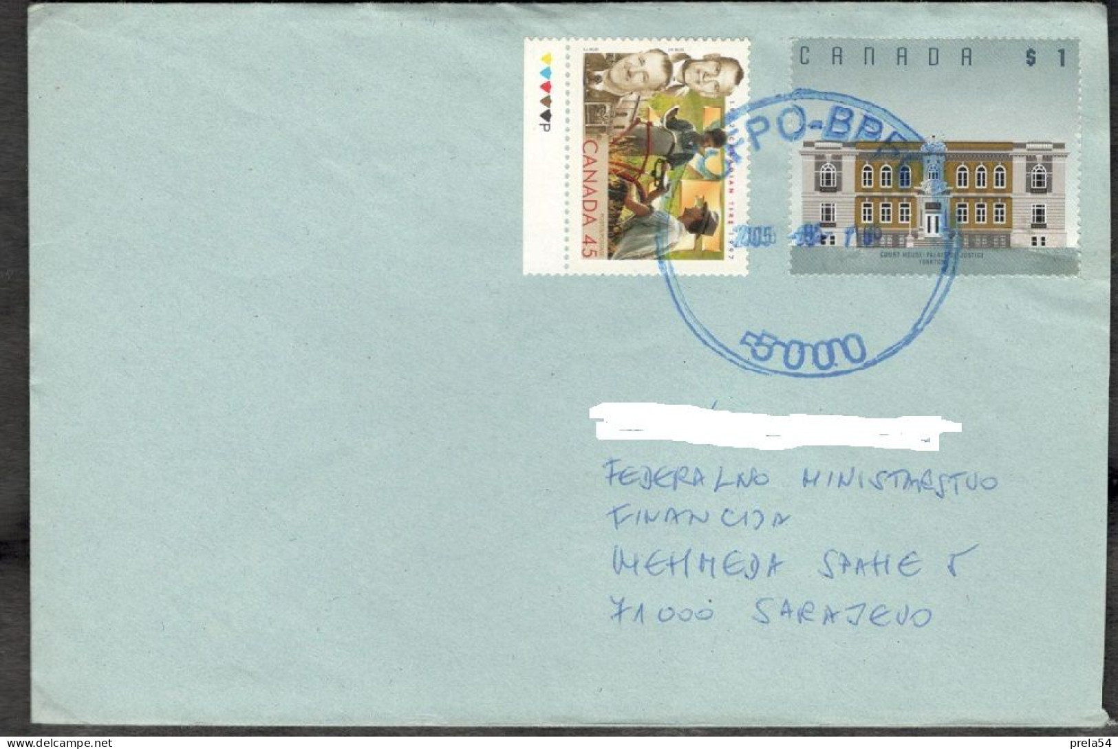 CANADA -military Postal Service Cover Sent From Bosnia 2005 - Sonstige & Ohne Zuordnung