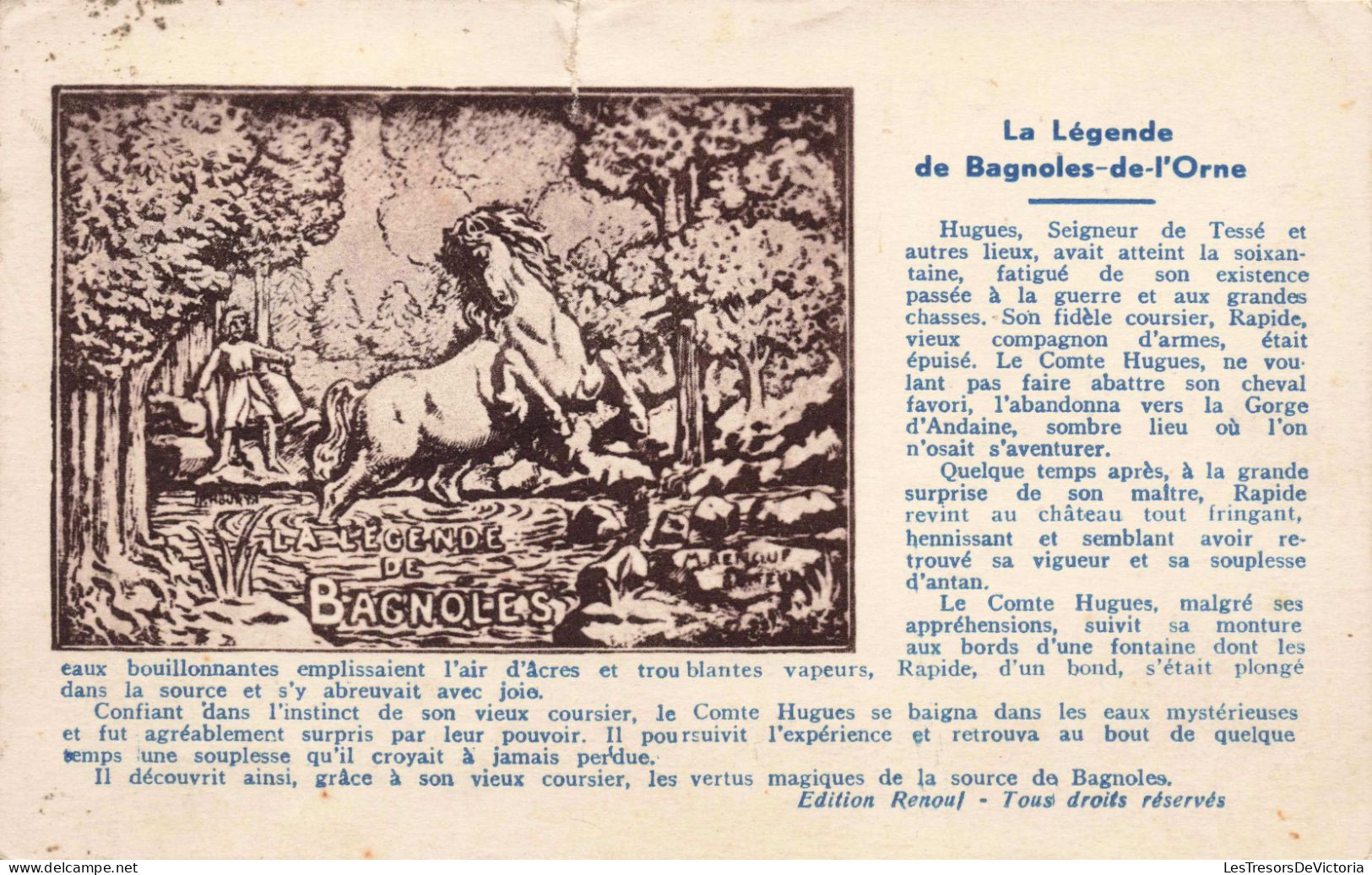 CONTES - FABLES & LÉGENDES - La Légende De Bagnoles-de-l'Orne - Carte Postale Ancienne - Contes, Fables & Légendes