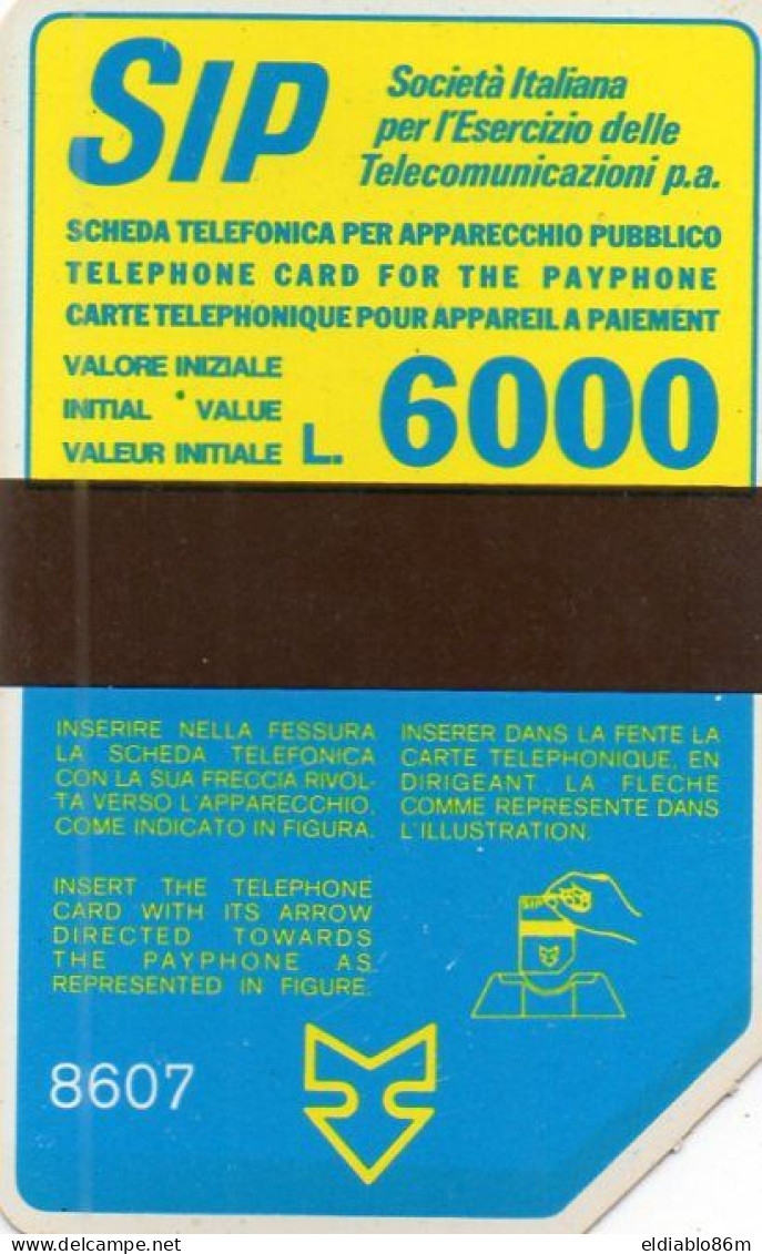 ITALY - MAGNETIC CARD - SIP - SIDA P41 - 8607 - Openbaar Voorlopers
