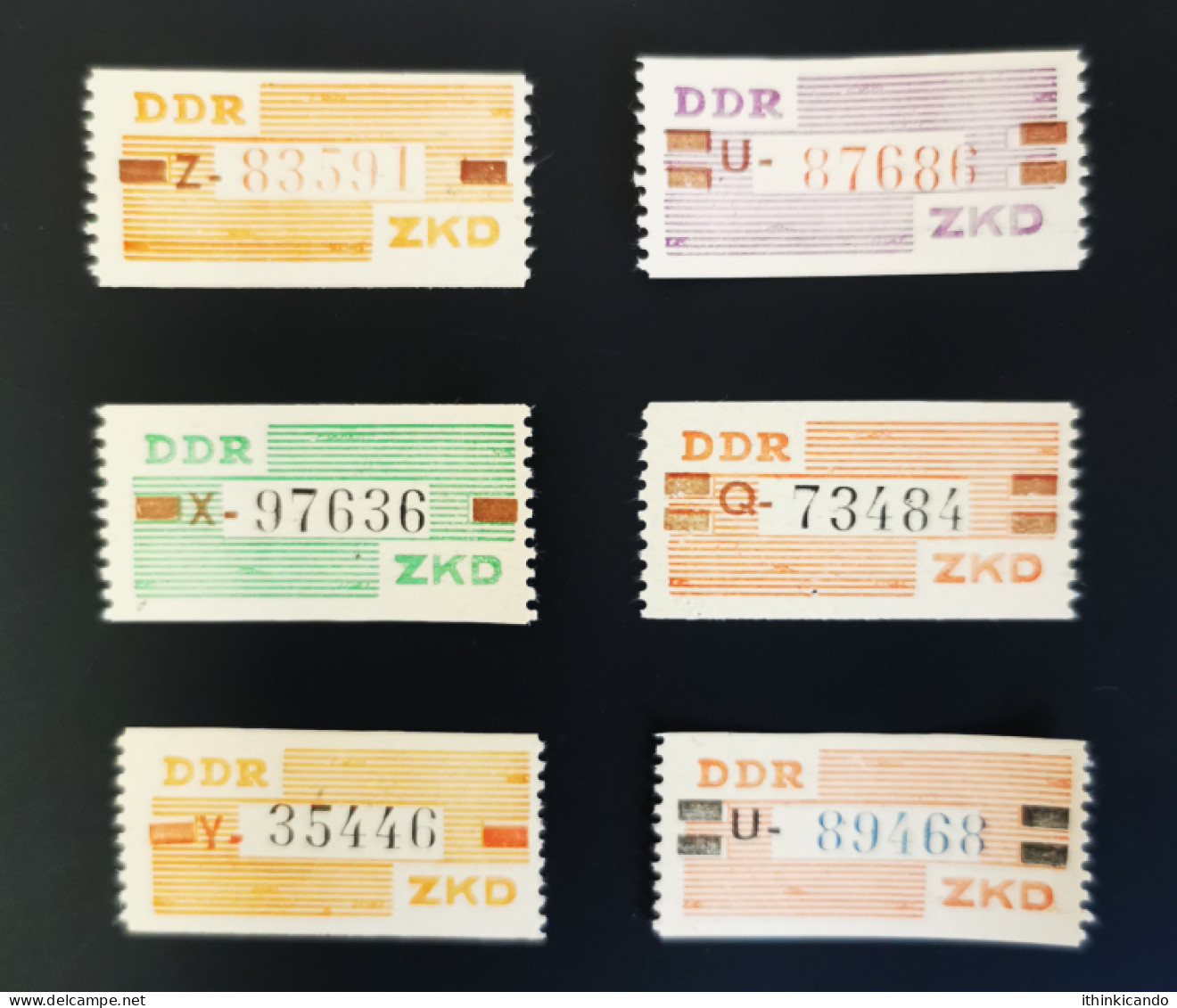 DDR Dienstmarken B Mi V-X Set MNH - Nuovi