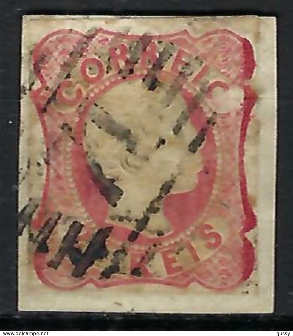 PORTUGAL Ca.1856-58:  Le Y&T 12 Obl., 4 B Marges - Gebraucht