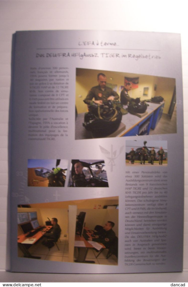 EA  ALAT   - ALAT - HELICOPTERE - Ecole Franco-allemande TIGRE - Porte-revue Avec  4 X Photos  - MILITARIA - Aviation