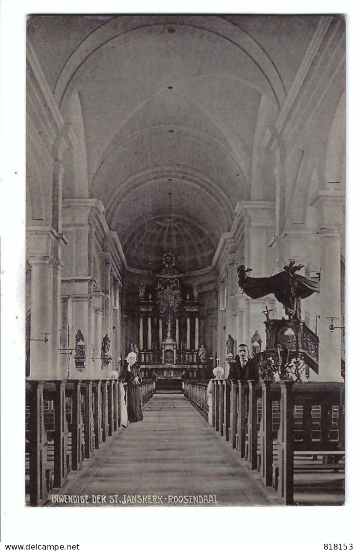 ROOSENDAAL - INWENDIGE DER ST JANSKERK  1910 - Roosendaal