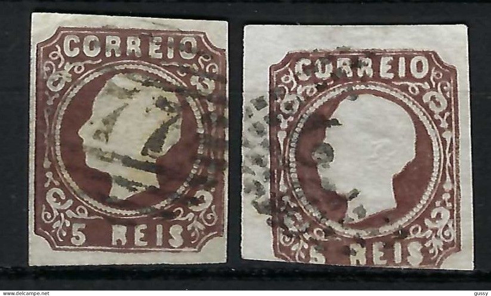 PORTUGAL Ca.1862-64:  2x Le Y&T 13 Obl., 2 Nuances - Oblitérés