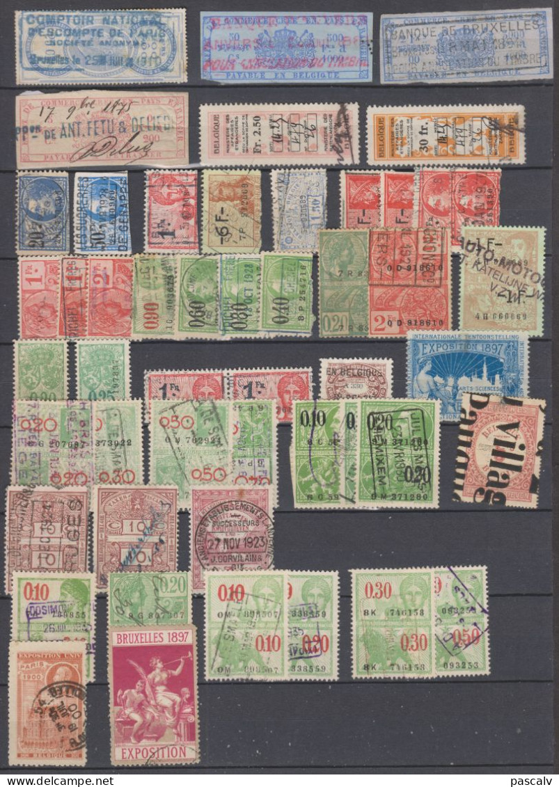 Lot De Timbres Fiscaux, Vignettes à Identifier - Stamps