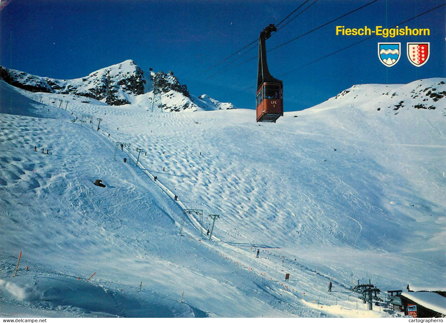 Switzerland Fiesch-Eggishorn Winter Scenery Cableway Cabin - Horn