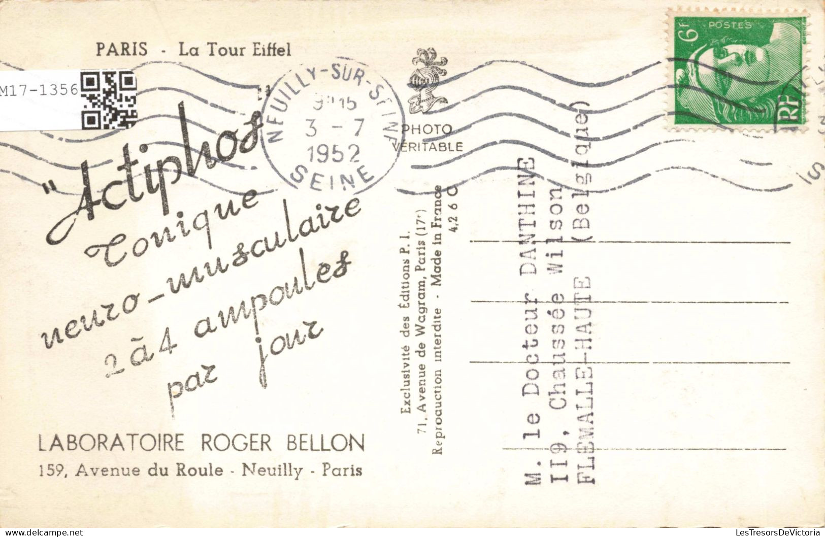 FRANCE - Paris - La Tour Eiffel - Carte Postale Ancienne - Eiffelturm