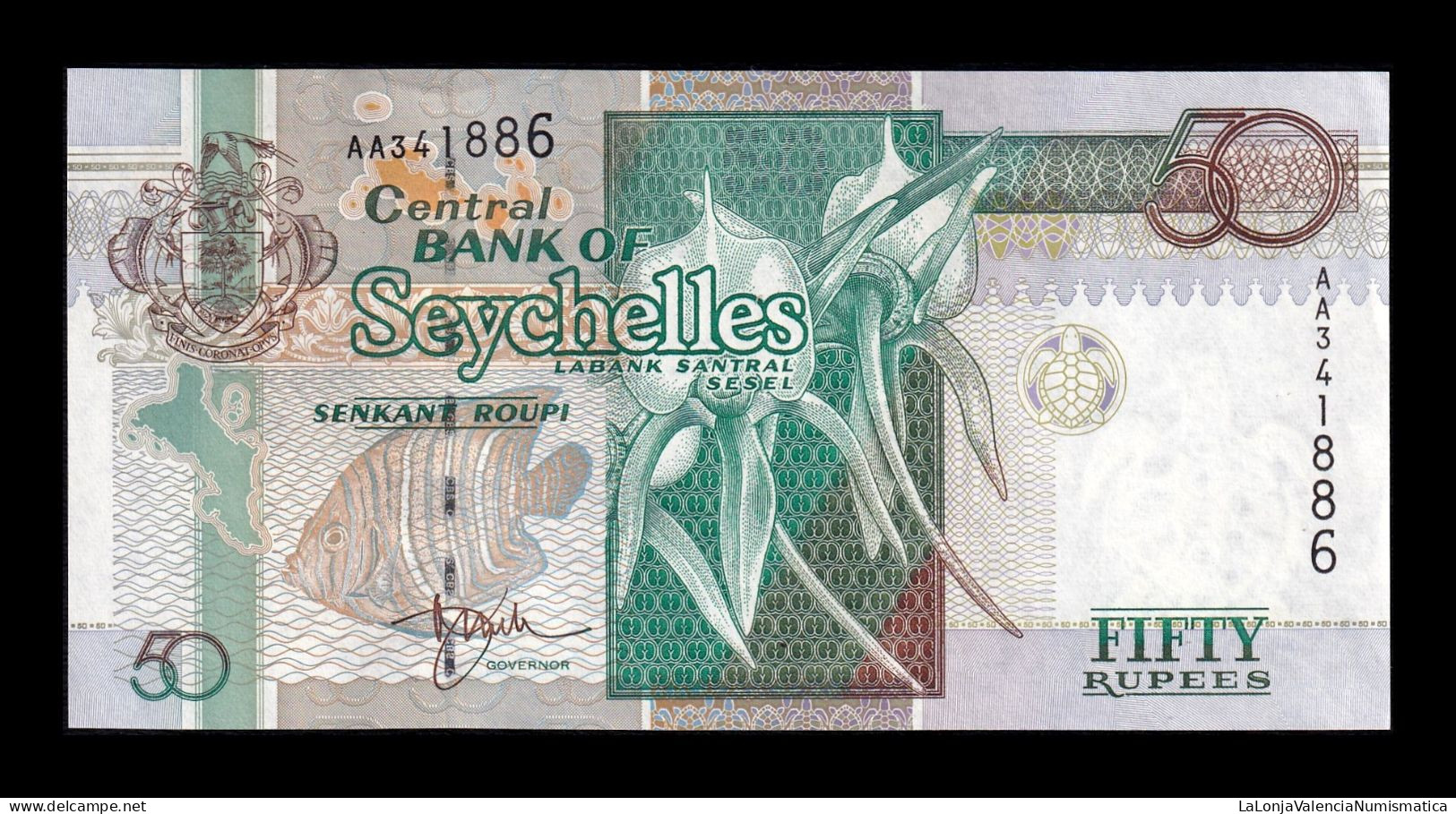 Seychelles 50 Rupees 1998 Pick 38 Sc Unc - Seychellen