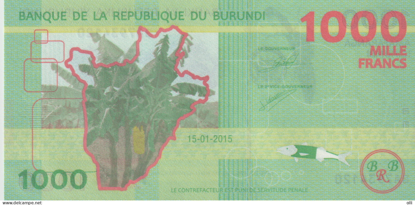 Burundi (BRB) 1000 Francs 2015 UNC  P-51a - Burundi