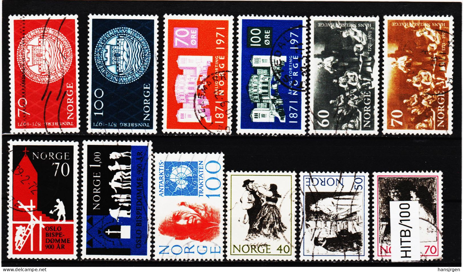 HITB/100 N O R W E G E N  1971  MICHL  619/22+625/32  Gestempelt SIEHE ABBILDUNG - Used Stamps
