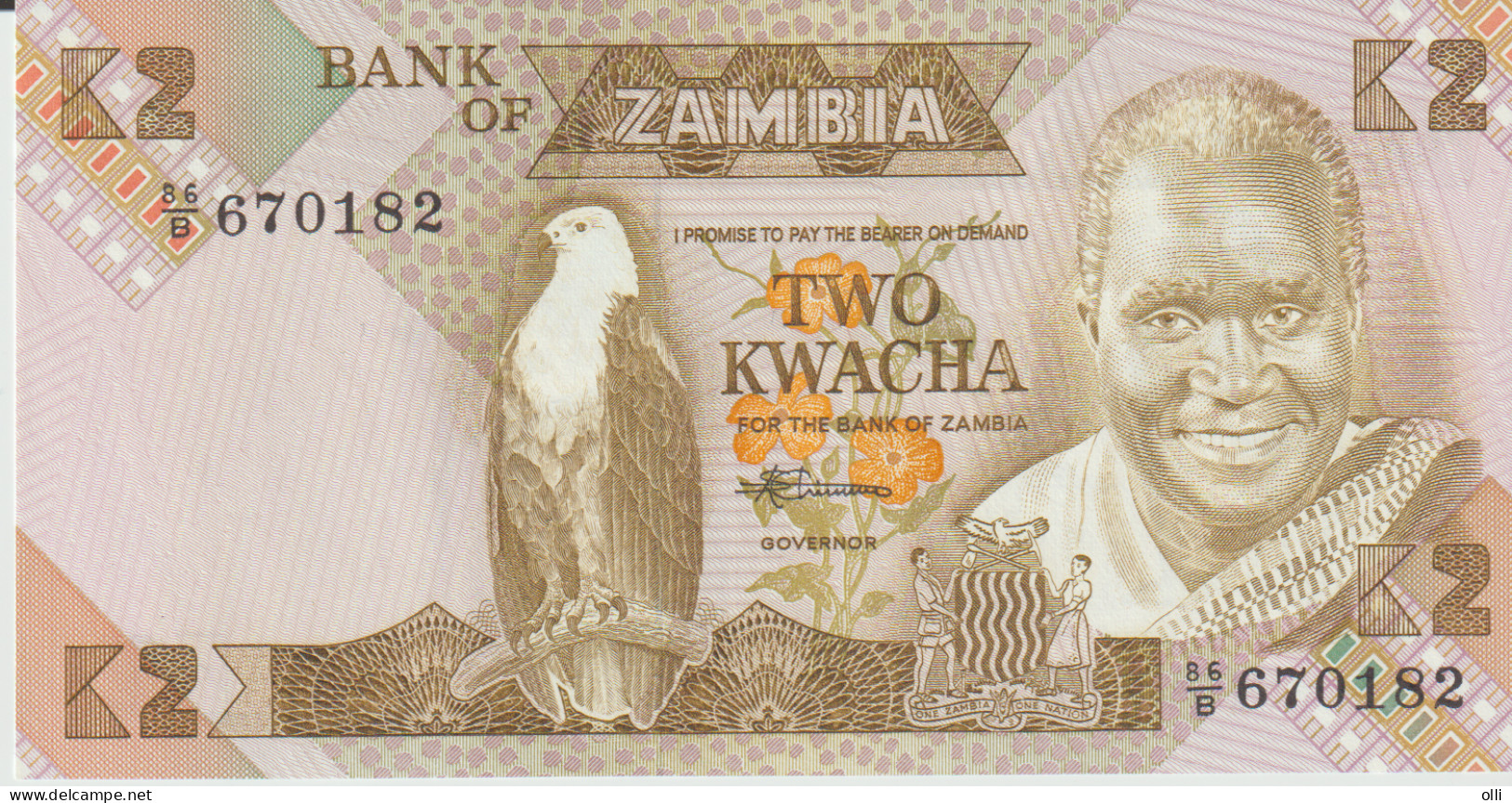 ZAMBIE 2 KWACHA ND1980-88 UNC - Burundi