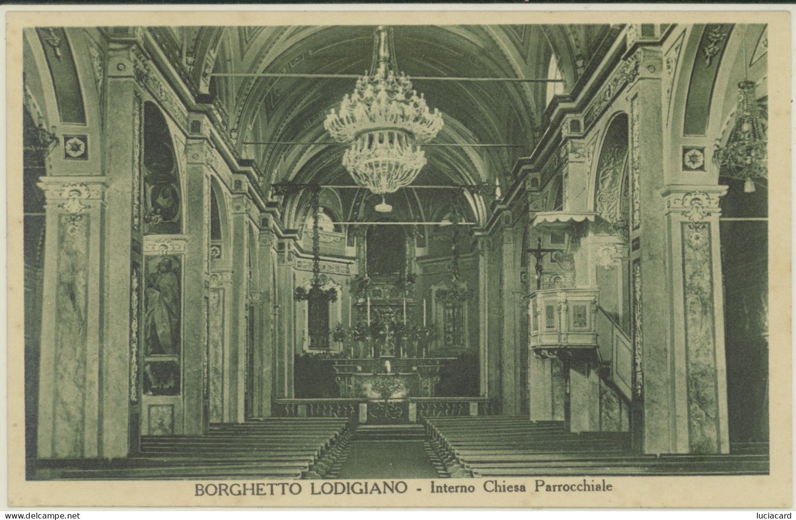 BORGHETTO LODIGIANO -LODI -INTERNO CHIESA - Lodi