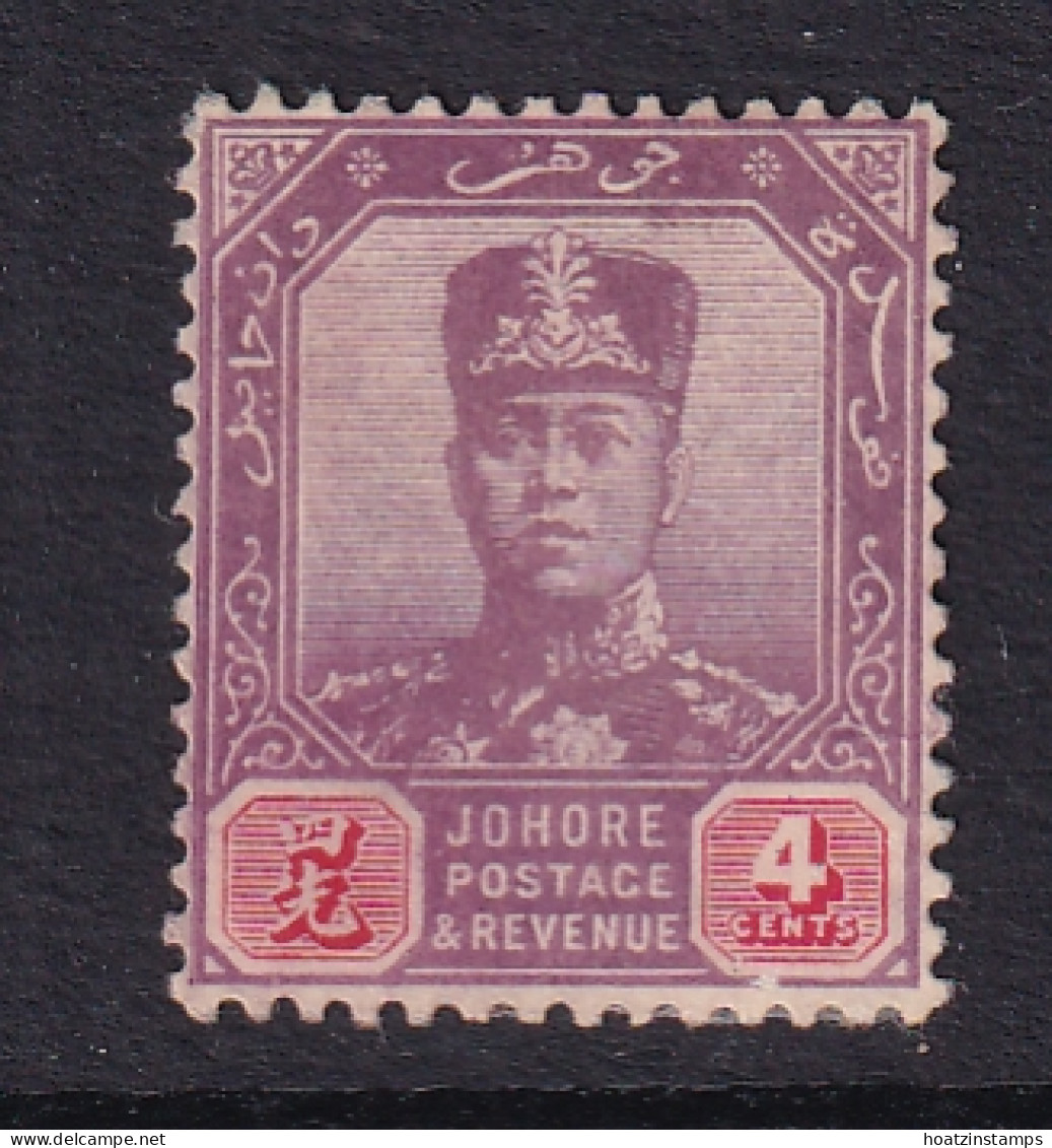 Malaya - Johore: 1922/41   Sultan Ibrahim    SG108    4c      MH    - Johore