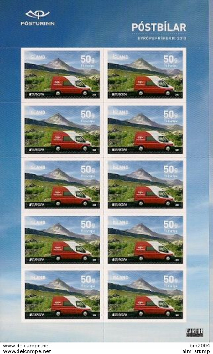 2013  Island   Mi. 1294-5  **MNH  Europa: Postfahrzeuge. - 2013