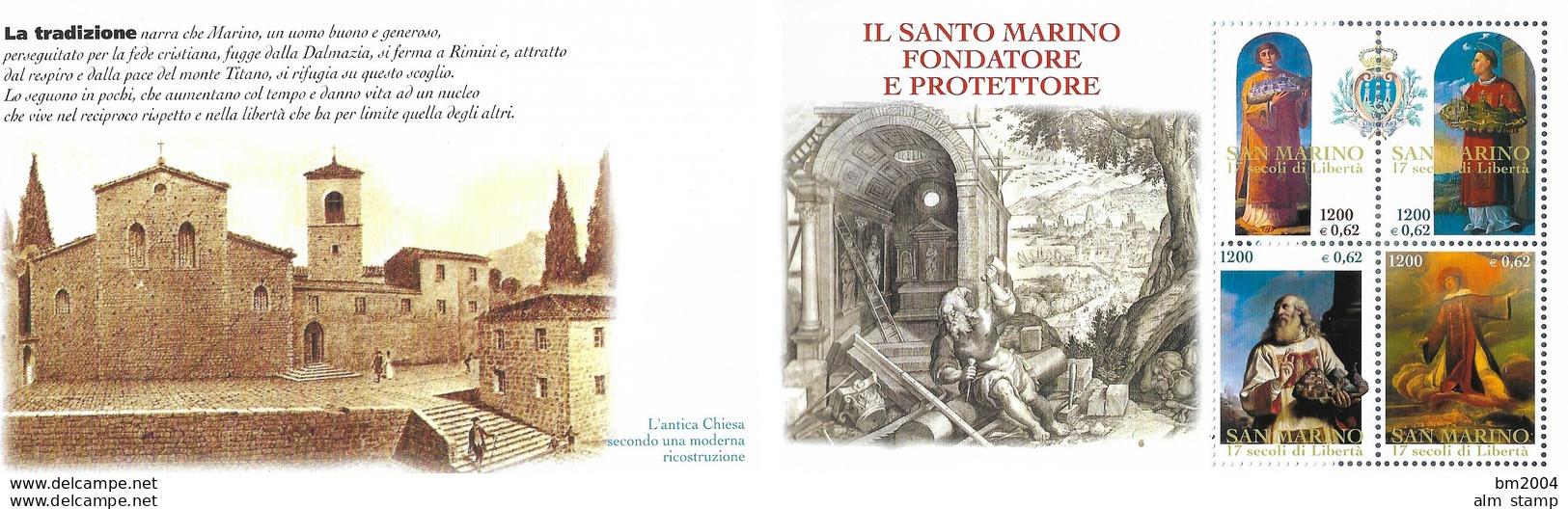 2001 San Marino  17 Secoli Di Libertà Libretto Nuovo  **MNH - Libretti