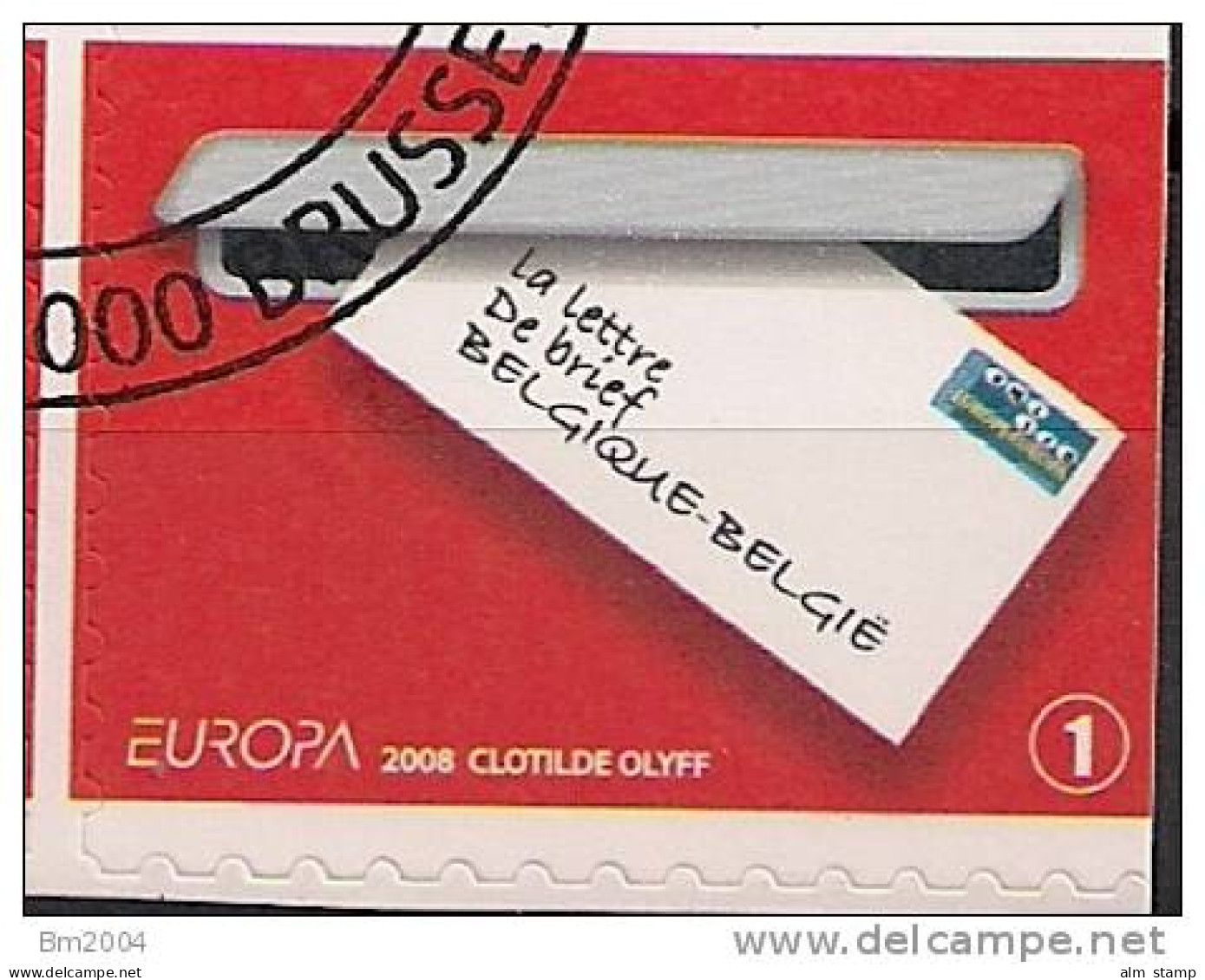 2008 Belgien Belgie  Belgique Booklet Stamp  MI. 3238 BDL   Used  Europa "  Der Brief " - 2008