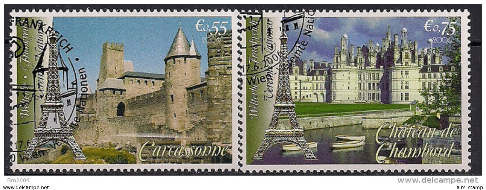 2006 UNO WIEN   Mi. 467-8 Used   UNESCO-Welterbe: Frankreich - Used Stamps