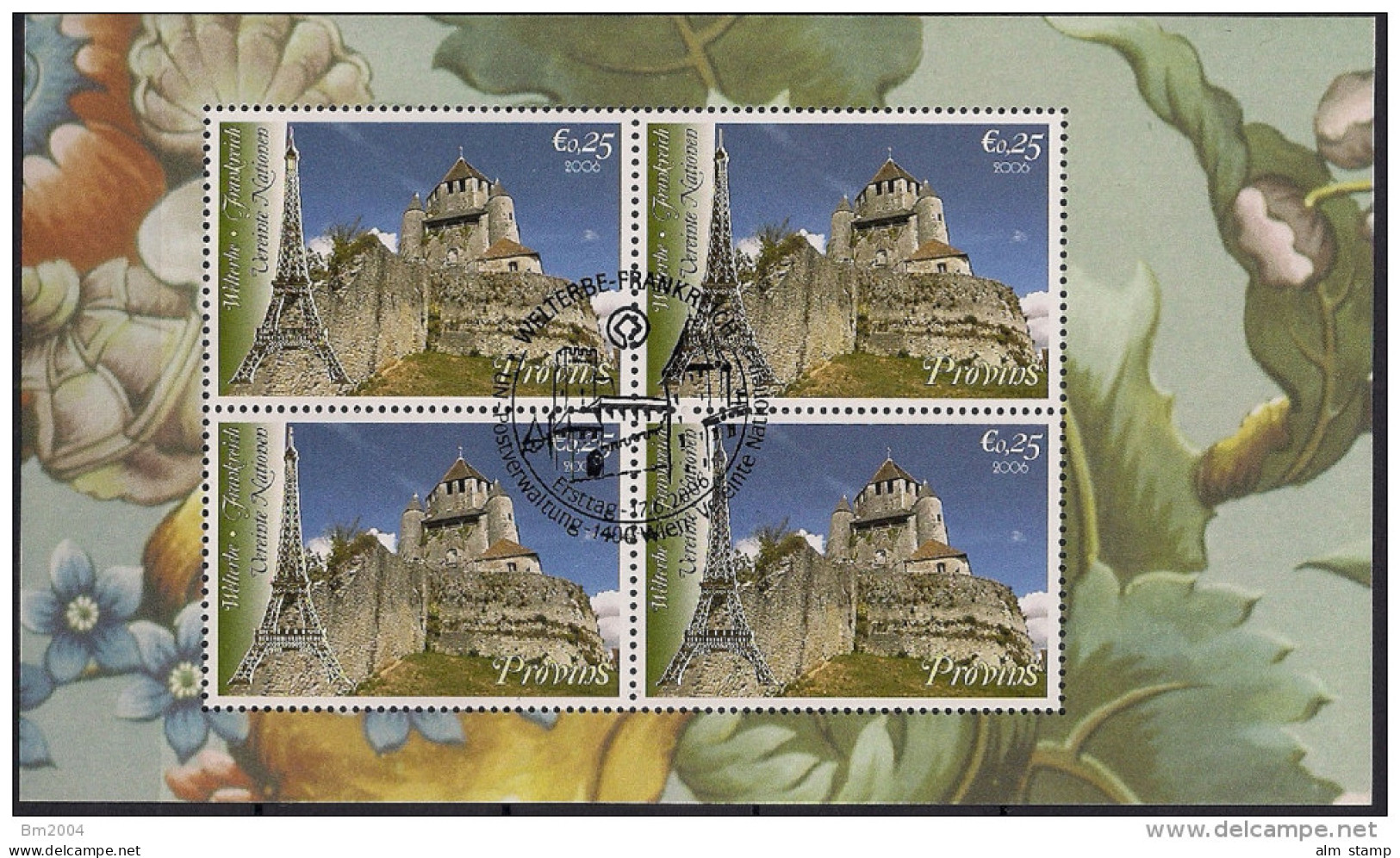 2006 UNO WIEN   Mi. H-Bl. Mi. 59-64 Used   UNESCO-Welterbe: Frankreich - Blocs-feuillets