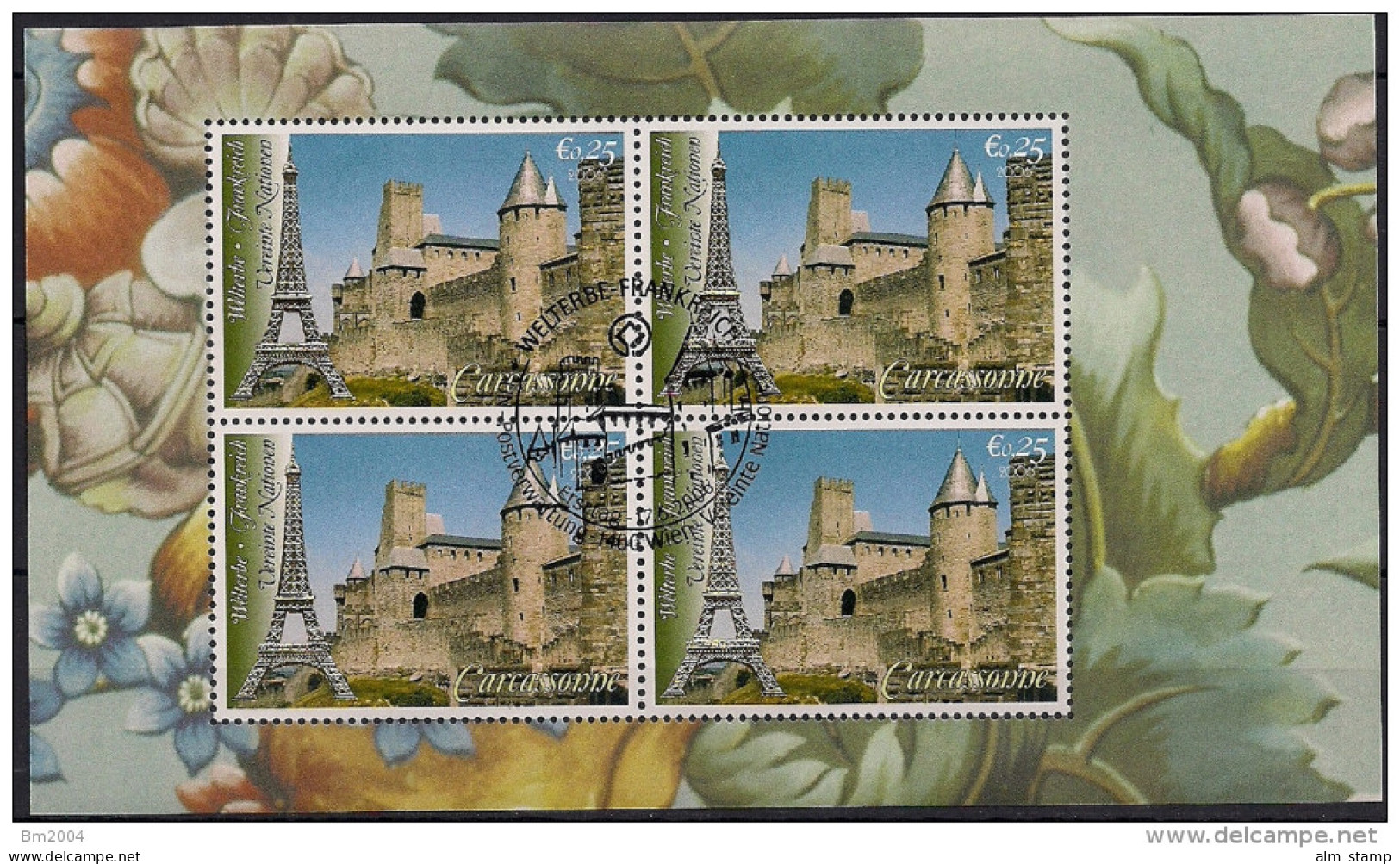 2006 UNO WIEN   Mi. H-Bl. Mi. 59-64 Used   UNESCO-Welterbe: Frankreich - Blocs-feuillets