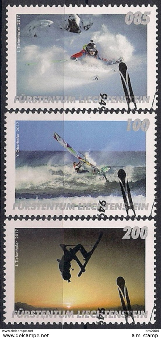 2017 Liechtenstein  Mi. 1841-3 FD-used    Outdoor-Sport - Gebraucht