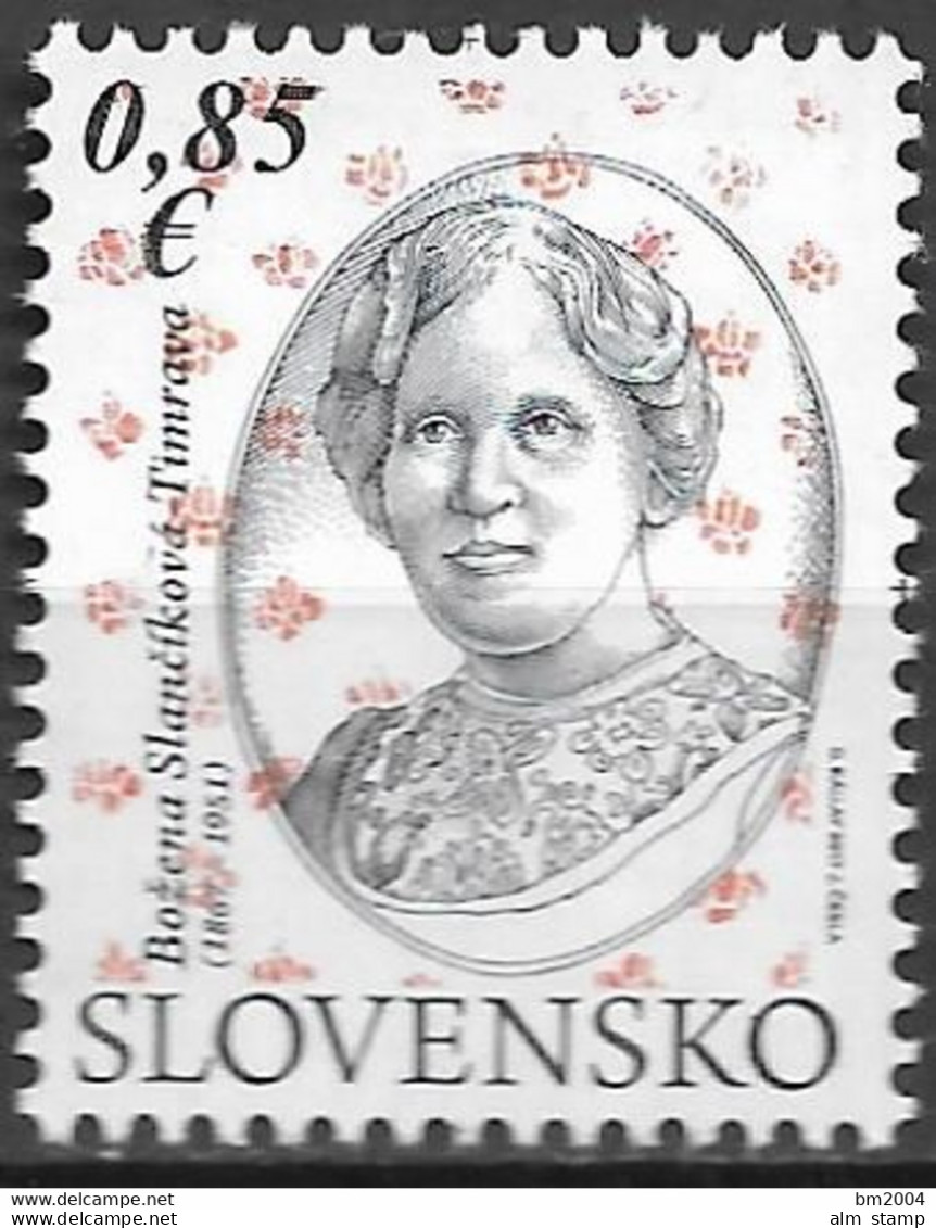 2017 Slowakei Mi. 823 **MNH    150. Geburtstag Von Božena Slančíková-Timrava. - Neufs